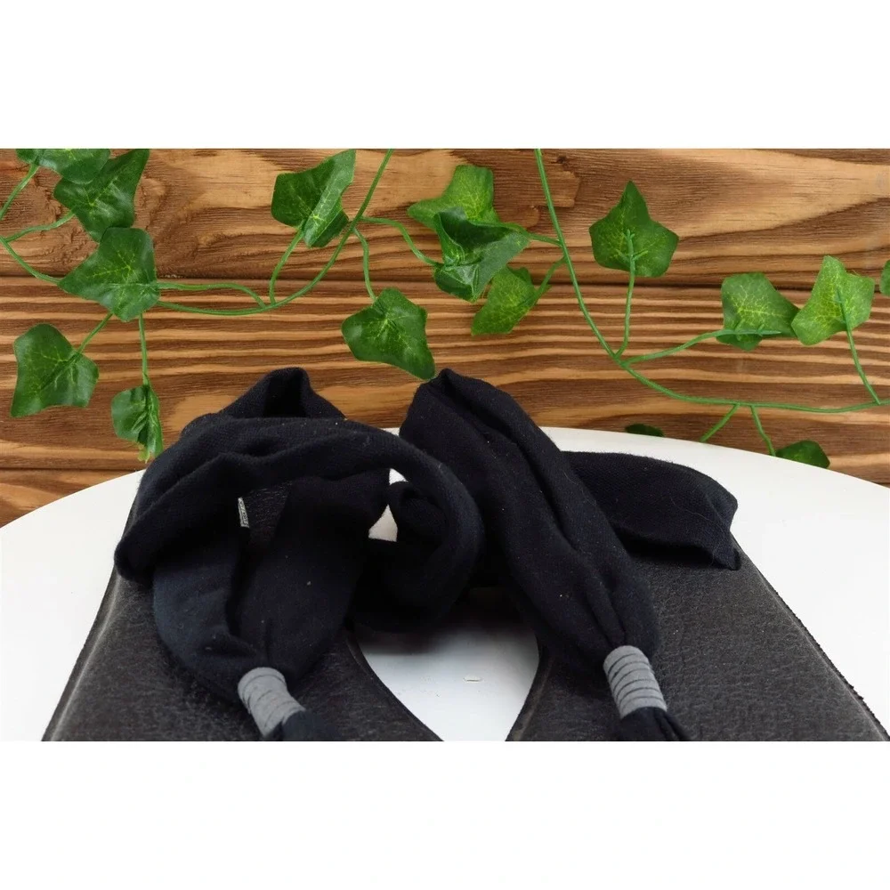 Sanuk Sz 8 M Black‎ Slingback Fabric Women Sandals